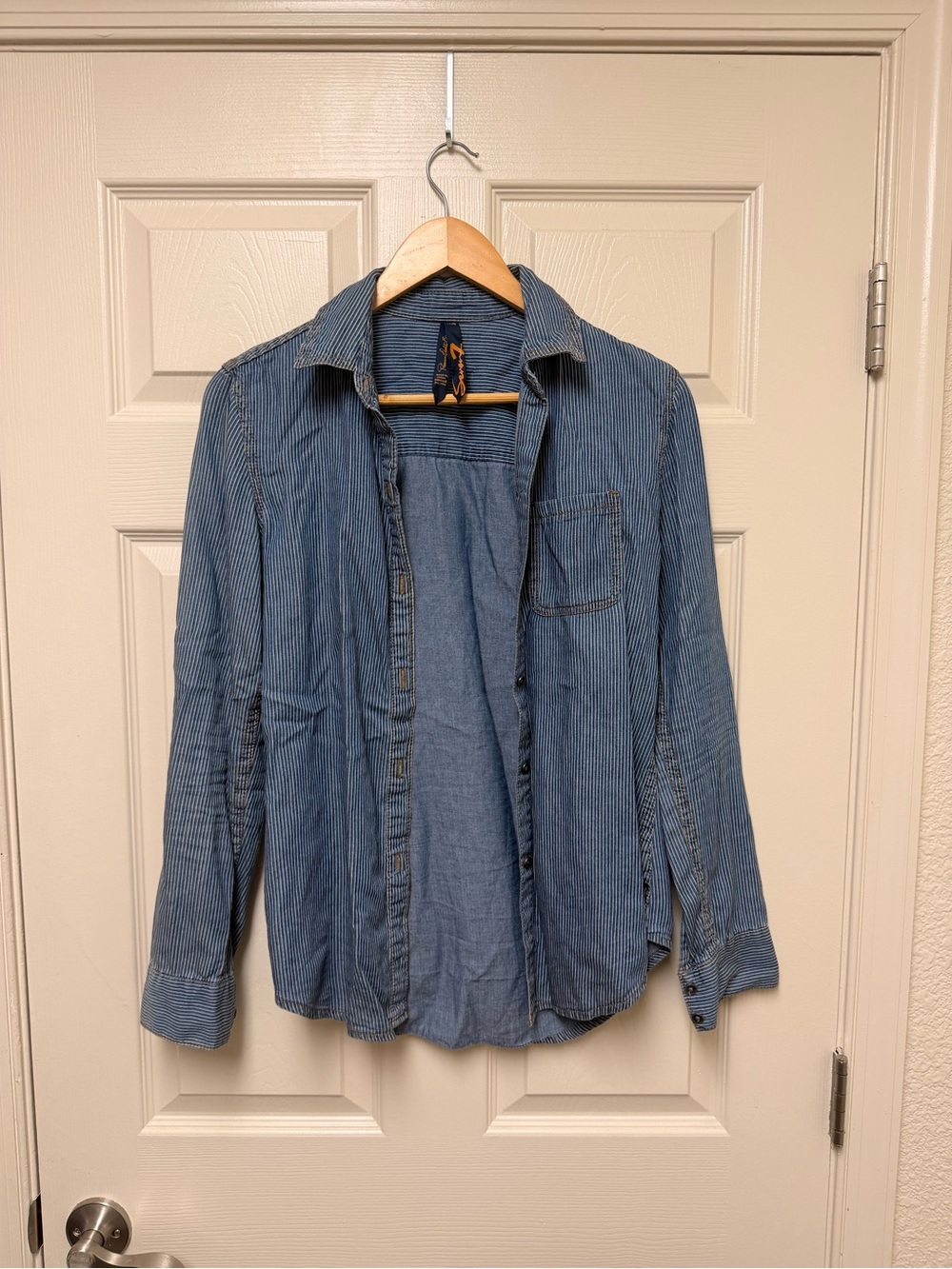 Seven7 Men's Striped Blue Button-Down Shirt